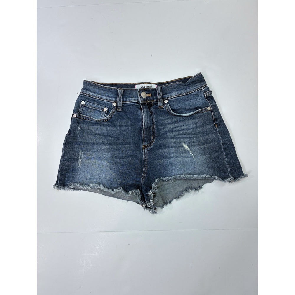 Pink Victoria's Secret Distressed Denim Cutoff Shorts Dark‎ Wash Womens Size 4